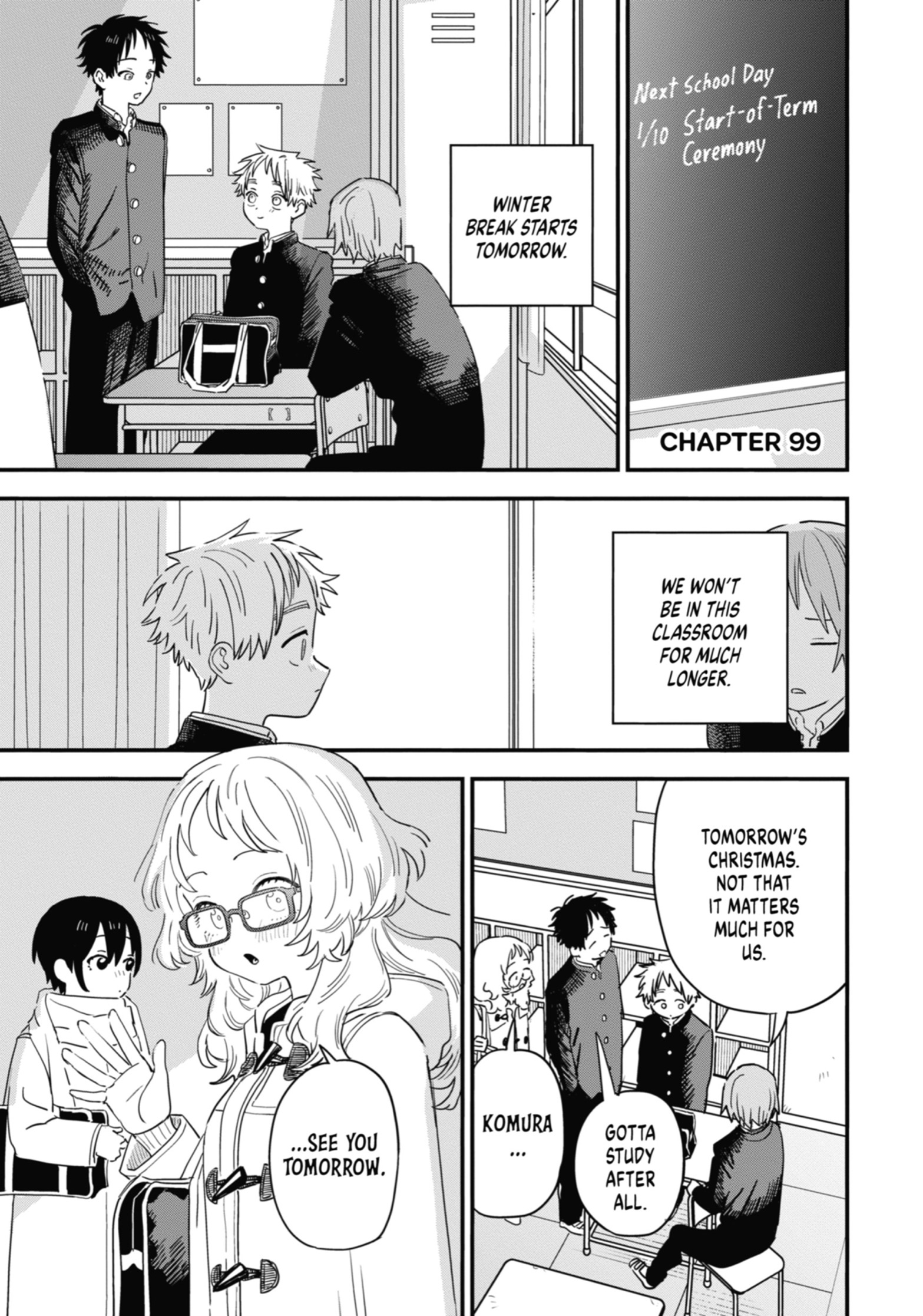 The Girl I Like Forgot Her Glasses, Chapter 99 image 01